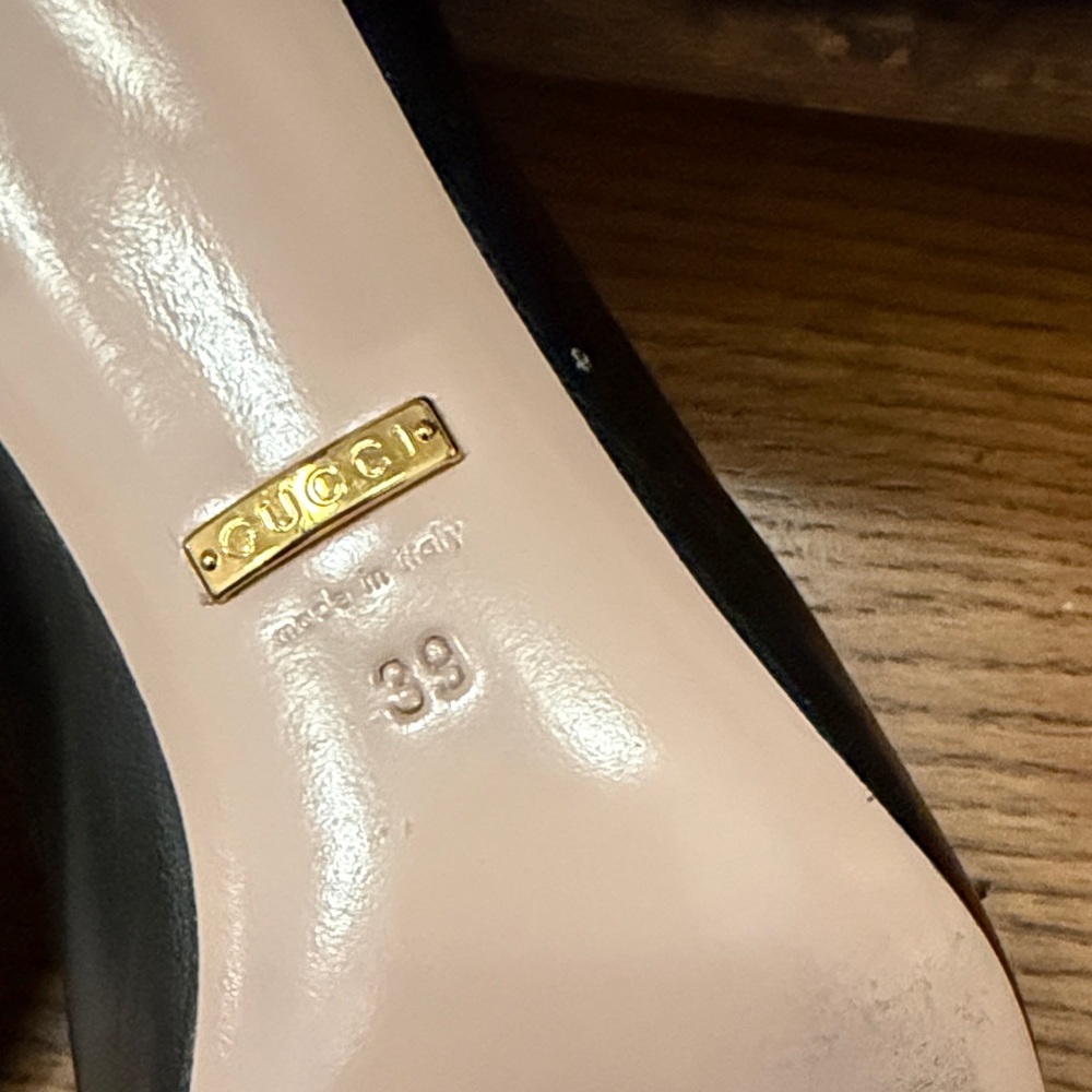 Gucci Black Sylvie Slingback Heels - Picture 9 of 11